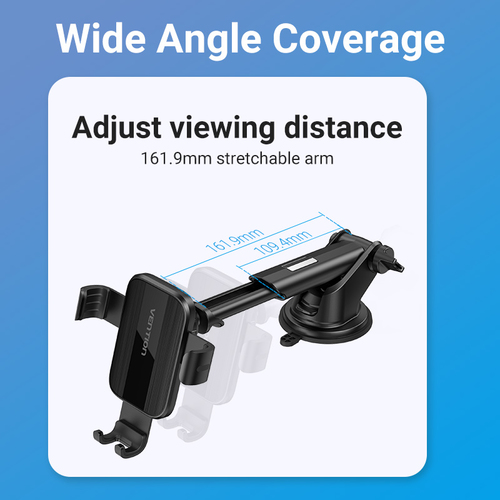 Vention KCOB0 Car, Smartphone, Car Console, Desk SmartPhone Holder - 117.6 mm x 73 mm x 161.9 mm x - ABS, Silicone Box - B