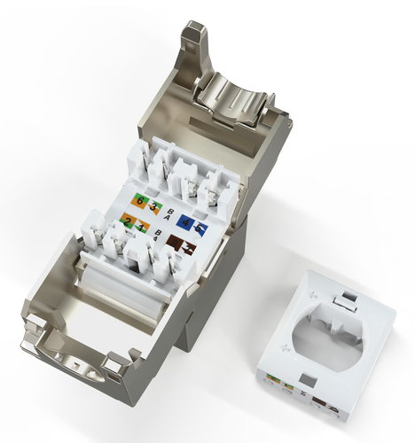 Digitus DN-93615-S-8. Construction type: Flach, Produktfarbe: Silber, Anschluss 1: RJ-45. Paketbreite: 120 mm, Pakettiefe: