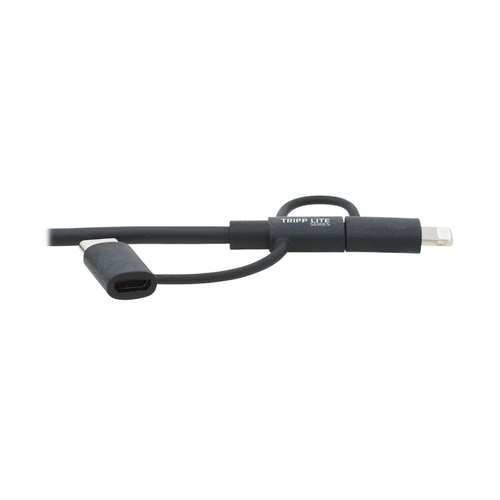 Tripp Lite series M101-006-LMC-BK 1,83 m Lightning/Micro-USB/USB/USB-C Datentransferkabel - Cable for Computer, Notebook, 