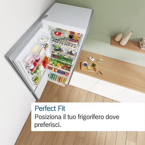 Congelatore/Freezer Bosch KGN392LCF 363 L - Installazione libera - Acciaio inox - Reversibile - 3 x Cassetto/i freezer - 2