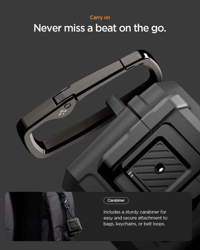 Spigen Lock Fit AirPods Pro 3 Case Matte Black. Product type: Case, Material: Polycarbonate (PC), Thermoplastic polyuretha
