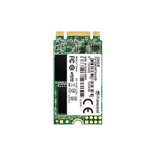 Transcend Solid State-Laufwerk - M.2 2242 Intern - 128 GB - SATA (SATA/600) - 5 Jahr(e) Garantie
