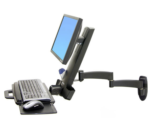 Ergotron 200 Series Combo Arm. Maximum weight capacity: 8.2 kg, Maximum screen size: 61 cm (24"), Minimum VESA mount: 75 x