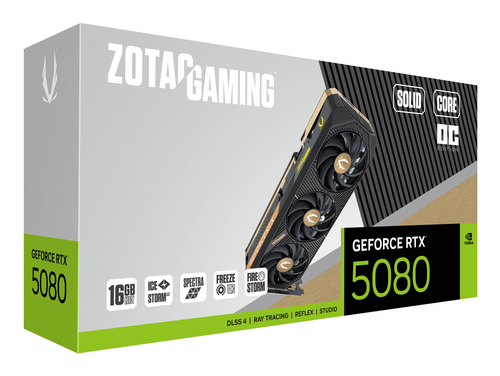 Zotac NVIDIA GeForce RTX 5080 Grafikkarte - 16 GB GDDR7 - 7680 x 4320 - 2,64 GHz Core - 256 Bit Busbreite - PCI Express 5.