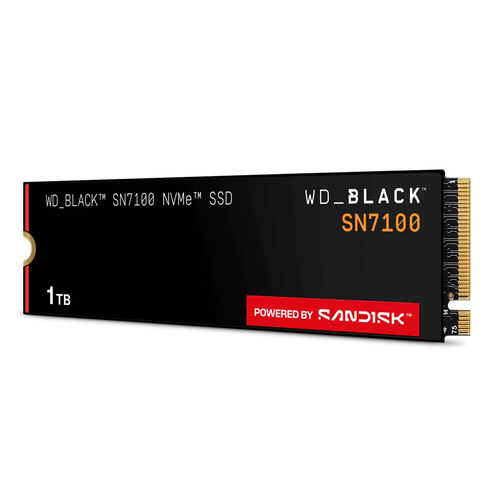 Western Digital Black WD_BLACK™ SN7100 NVMe™ SSD POWERED BY SANDISK 1 TB. SSD capacity: 1 TB, SSD form factor: M.2, Read s