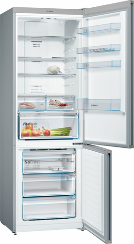 Congelatore/Freezer Bosch KGN49XLEA 438 L - Installazione libera - Acciaio inox - Reversibile - 3 x Cassetto/i freezer - 3