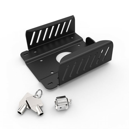 Compulocks Apple TV Security Mount (4th, 4k 1-2nd Gen) (2018-2021) with Cable Lock Black - Easy to install on the counter 
