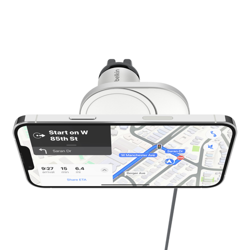 Belkin BoostCharge Pro Induktionsladegerät - Grau - für Qi2-fähiges Gerät, iPhone - Eingangsstecker: USB - MagSafe-Technol