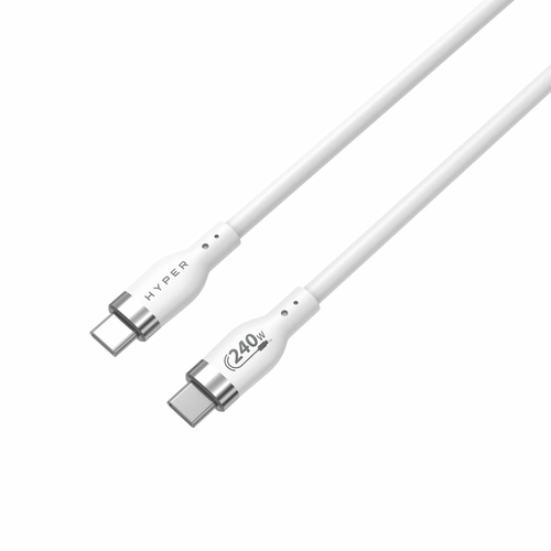 Targus HyperJuice HJ4001WHGL Charging Cable - 1 m - For USB Type C Device, MacBook - USB Type C / USB Type C - White - Tan