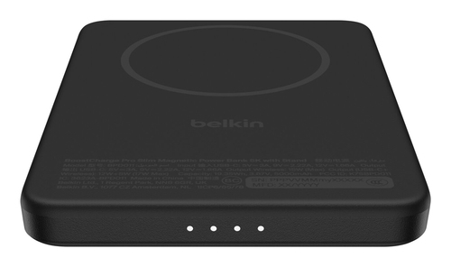 Belkin BoostCharge Stromspeicher - Schwarz - für Qi2-fähiges Gerät, iPhone, MagSafe-fähiges Gerät, AirPod, Android-Gerät, 