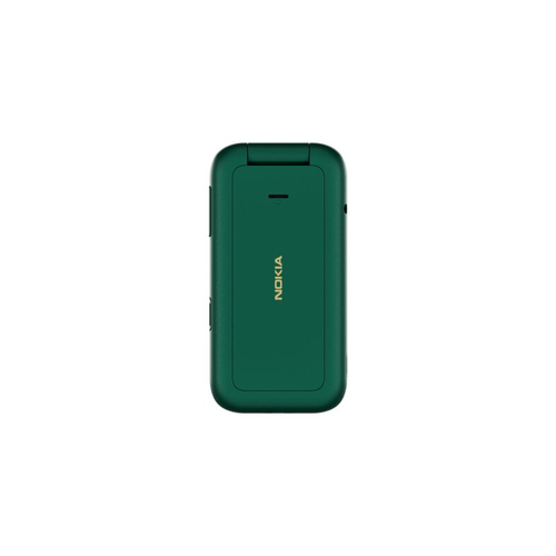 Nokia 2660 Flip - 4G, VoLTE, 2,8"+1,77", 0,3MP, 48MB/128MB, Lush Green. Form factor: Flip. SIM card capability: Dual SIM. 