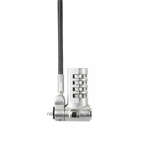 Dicota Cable Lock For Notebook, Projector, Printer - 30 cm Cable - Patented T-bar/Combination Lock - Silver - Steel, Zinc,