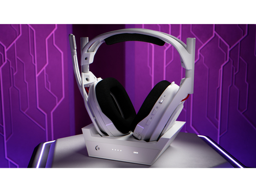 Logitech G Astro A50 (Gen 5) Wireless On-ear, Over-the-head Stereo Gaming Headset - White - Binaural - Circumaural - 1200 
