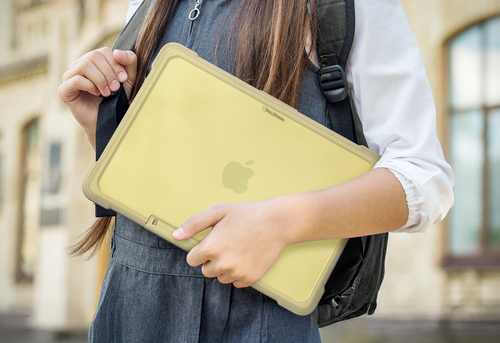 MAXCases Sure Grip Case for Apple MacBook Neo - Textured Grip/Spine Design - Clear - Scratch Resistant, Drop Resistant, Da