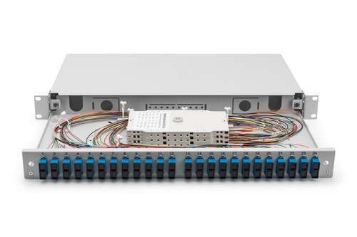 Digitus Fiber Optic Splice Box, Equipped, SC, OS2. Connector type: SC, Product colour: Grey, Housing material: Steel. Quan