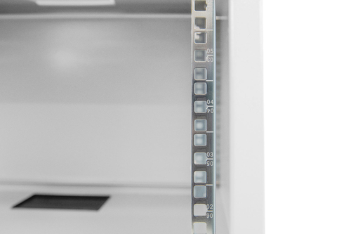 Digitus Compact 7U Wandmontierbar Rackschrank - 482,60 mm Rack-Breite - Hellgrau - Glas, Stahl - 100 kg Maximale Gewichtsk
