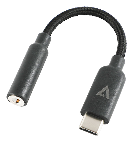 V7 V7UCAUDIO-BLK. Interface do host: USB 3.2 Gen 1 (3.1 Gen 1) Type-C, Interfaces de hub: 3.5mm. Cor do produto: Preto, Pa