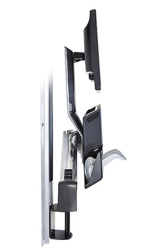 Ergotron StyleView Sit-Stand Combo Arm with Worksurface. Peso máximo (capacidade): 14,5 kg, Tamanho máximo de ecrã: 61 cm 