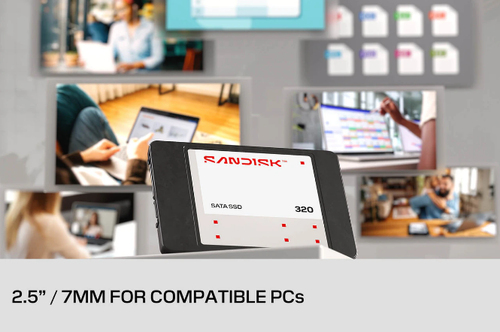 SanDisk SDSS31250GBB-000G0. Capacidade da drive SSD: 250 GB, Fator de forma SSD: 2.5", Velocidade de leitura: 545 MB/s, Ta