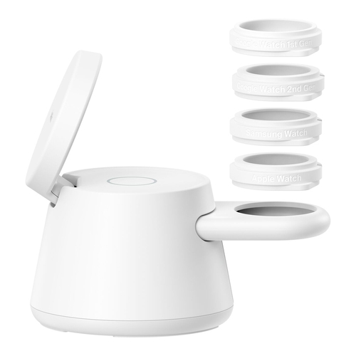 Belkin UltraCharge Induktionsladegerät - Weiß - für Qi2-fähiges Gerät, Ohrhörer, Smartphone, Smartwatch, iPhone - Eingangs