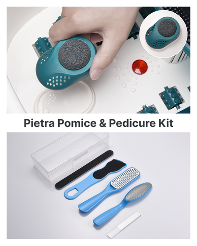 Renpho R-X002 Idromassaggiatore Plantare, Foot Spa con Riscaldamento Acqua, 22 Rulli Massaggianti, 3 Modalità e Kit Pedicu