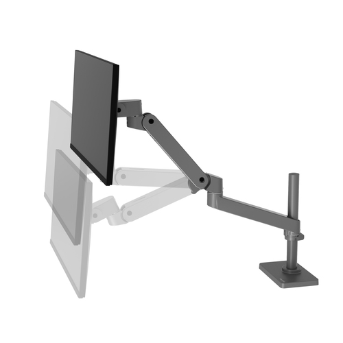 Ergotron Mounting Arm for Monitor, Display, LCD Display - Dark Grey - Height Adjustable - 1 Display(s) Supported - 86.4 cm