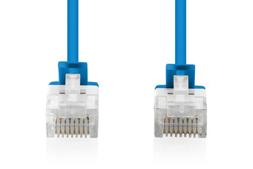 Digitus CAT 6 U-UTP Slim patch cable, 5 m, blue, 10 pieces. Cable length: 5 m, Cable standard: Cat6, Cable shielding: U/UT