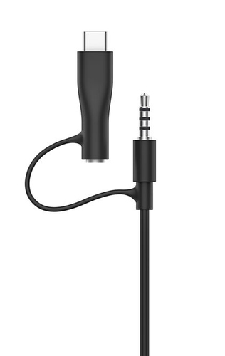 Belkin SOUNDFORM Mini Kabel Auf den Ohren Headset - Schwarz - Host-Schnittstelle: USB-Typ C, Mini-Phone (3,5mm)