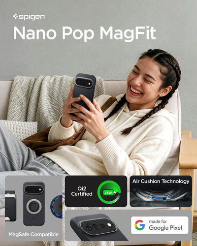 Spigen Nano Pop Case for Google Pixel 11 Pro XL Smartphone - Black Sesame - Wireless Charging Compatible