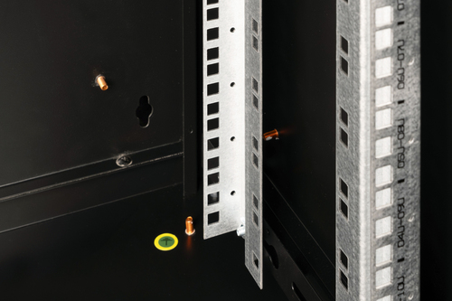 DIGITUS Professional 12U Wandmontierbar Rackschrank für LAN-Schalter, Patchfeld - 482,60 mm Rack-Breite - Schwarz - Stahl,