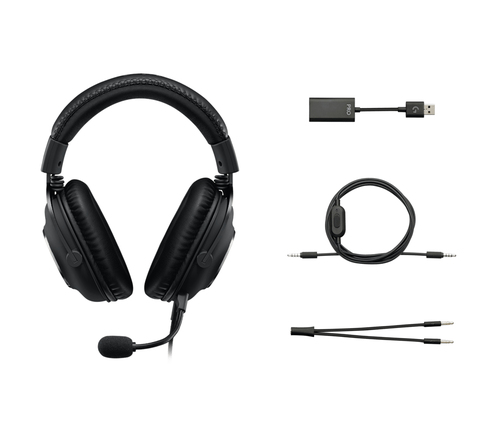 Logitech G PRO X Wired Over-the-head, Over-the-ear Stereo Gaming Headset - Black - Binaural - Circumaural - 32 Ohm - 20 Hz