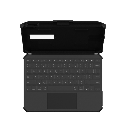 Urban Armor Gear Rugged USB-C Keyboard iPad 11" (A16)(11th Gen, 2025) Folio Case. Keyboard layout: QWERTY, Keyboard langua