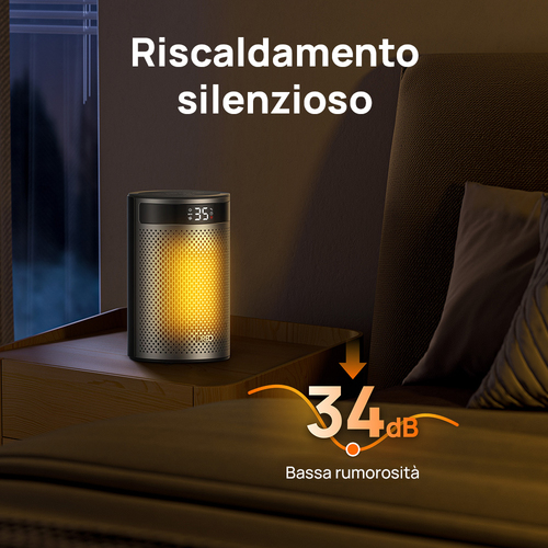 Dreo Termoventilatore Ceramico Atom 416, 1500W, Riscaldatore ambiente elettrico. Tipo: Riscaldatore ambiente elettrico con