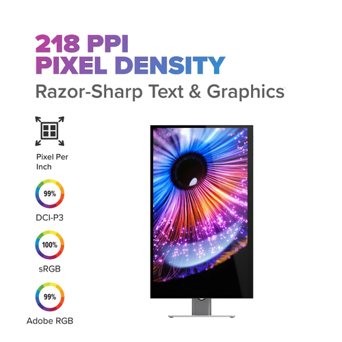 Alogic Clarity 27C5KPD 27" Class 5K LED Monitor - 16:9 - Silver, Black - 68.6 cm (27") Viewable - In-plane Switching (IPS)