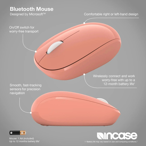Incase Designed by Microsoft RJN-00039. Formfaktor: Beidhändig. Geräteschnittstelle: Bluetooth, Bewegung Auflösung: 1000 D