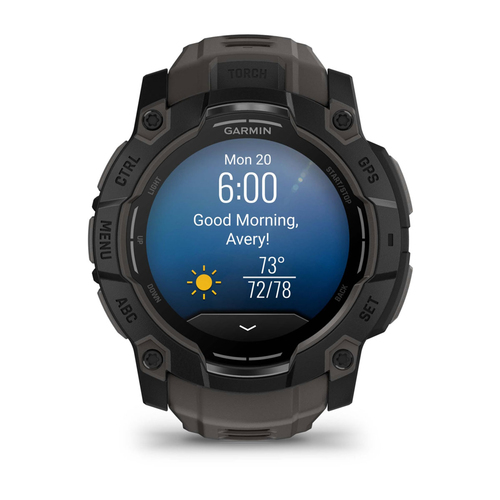 Garmin Instinct 3 Smart Watch - Metal Body Material - Polymer Case Material - 3.3 cm (1.3") - AMOLED Display - GPS - 960 H