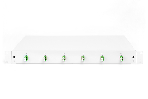 Digitus Fiber optic splice box, 1U, equipped, 6x LC-APC DX, OS2. Type: Cable management panel, Housing material: Polymer, 