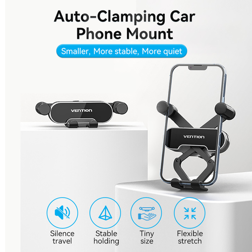 Vention KCEH0 Smartphone, Car, iPhone SmartPhone Holder - 30 mm x 106 mm x 91.8 mm x - ABS, Thermoplastic Polyurethane (TP