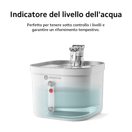 Petoneer Fresco Mini Plus, Abbeveratoio automatico per animali domestici, Acrilonitrile butadiene stirene (ABS), Bianco, U