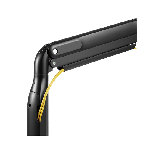 Bras support d'écran V7 DM1HDD pour Moniteur, Affichage - Noir mat - Support de barre à ressort à gaz robuste V7 pour doub