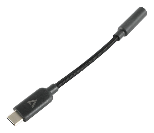V7 V7UCAUDIO-BLK. Interface do host: USB 3.2 Gen 1 (3.1 Gen 1) Type-C, Interfaces de hub: 3.5mm. Cor do produto: Preto, Pa