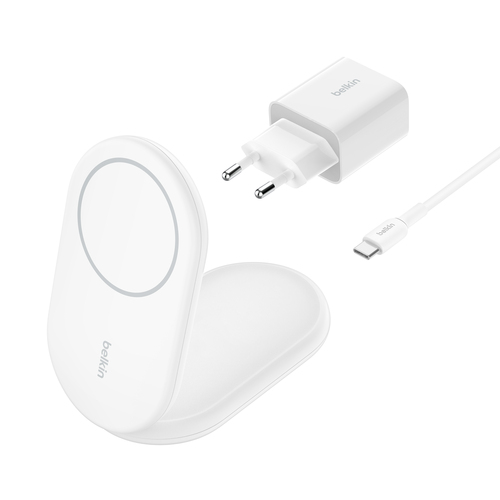 Belkin BoostCharge Induktionsladegerät - Weiß - für Qi2-fähiges Gerät - Magnetisch