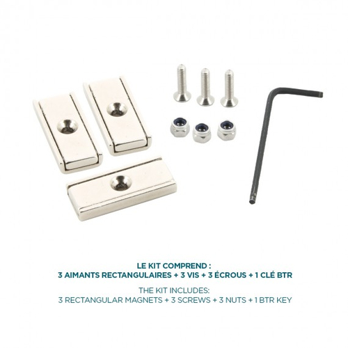 Mobilis 031018. Largura: 30 mm, Profundidade: 13,5 mm, Altura: 5 mm. Quantidade por conjunto: 3 unidade(s)