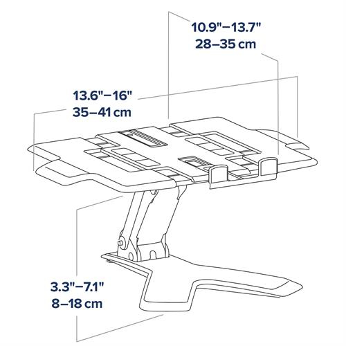Ergotron Neo-Flex Height Adjustable Notebook Stand - 6.35 kg Load Capacity - Black - For Notebook, Projector - Lift Mechan