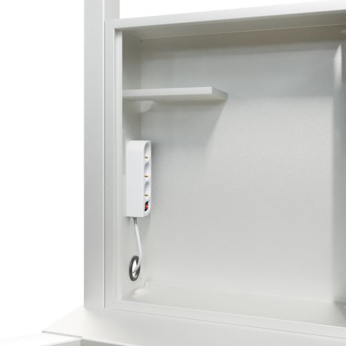 HAGOR Lift für Display - Weiß - Querformat - Höhenverstellbar - 2 Unterstützte(r) Display(s)Bildschirmgröße: 116,8 cm bis 