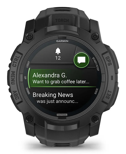 Garmin Instinct 3 Tactical Edition. Display diagonal: 3.3 cm (1.3"), Display technology: AMOLED, Display resolution: 416 x