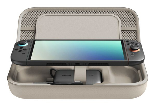 Belkin Ladebehälter Nintendo Tragbare Spielkonsole - Sand - Polyester Außenmaterial - Samt Innenmaterial - Kratzfest, Stoß