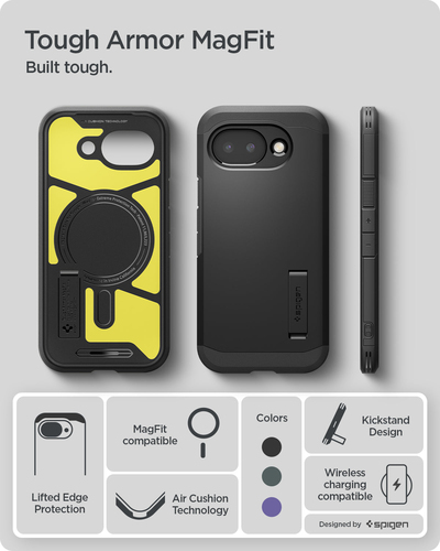 Spigen Tough Armor Case for Google Pixel 10a Smartphone - Black