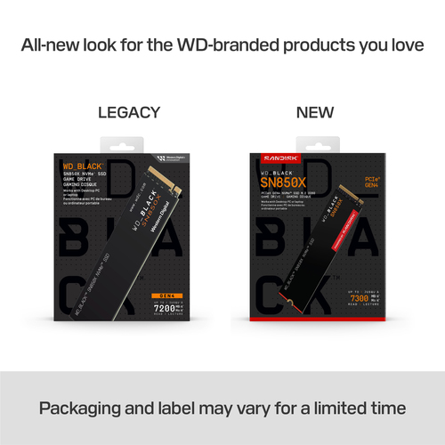 Unità stato solido WD Black SN850X WDS200T2X0E-00BCA0 - M.2 2280 Interno - 2 TB - PCI Express NVMe (PCI Express NVMe x4) -