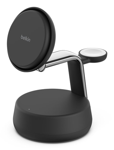 Belkin UltraCharge Pro Induktionsladegerät - Schwarz - für iPhone, Smartwatch, AirPod, Smartphone, Qi2-fähiges Gerät - Ein